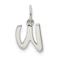 Sterling Silver Letter W Initial Charm