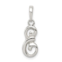 Sterling Silver Letter E Initial Pendant