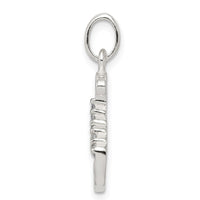 Sterling Silver CZ Letter S Initial Pendant