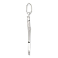 Sterling Silver Polished Heart Cross