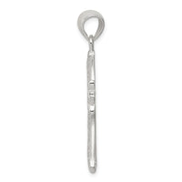 Sterling Silver Rhodium-plated Polished Filigree Cross Pendant