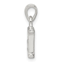 Sterling Silver CZ Letter H Initial Pendant