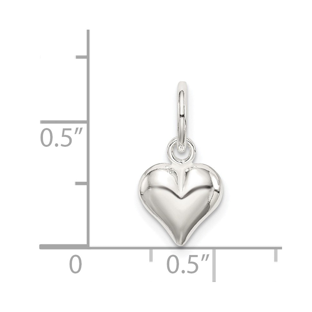 Sterling Silver Puff Heart Charm