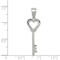Sterling Silver Polished Key Pendant