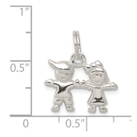 Sterling Silver Polished Boy and Girl Charm