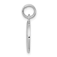 Sterling Silver Rhodium-platedPolished Peace Sign Charm