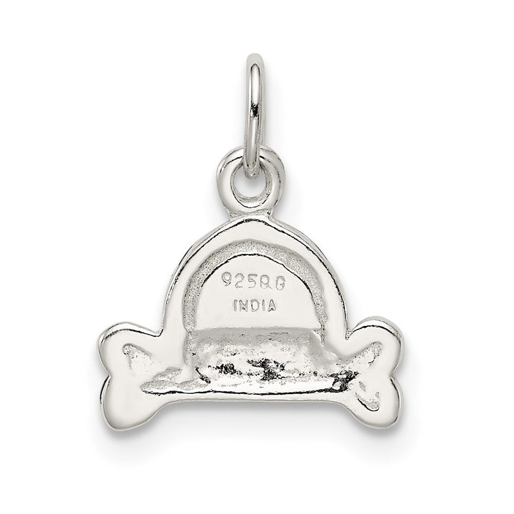 Sterling Silver Enameled I Love My Dog Charm