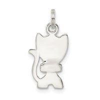 Sterling Silver Enameled Cat Charm