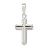 Sterling Silver Polished Cross Pendant