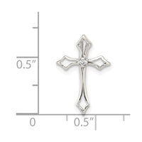 Sterling Silver CZ Cross Charm