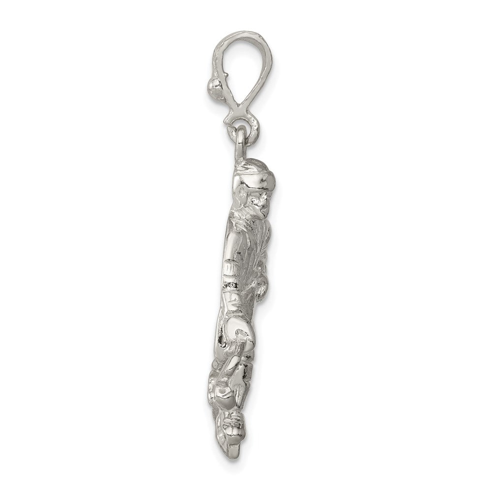 Sterling Silver Hockey Player Charm