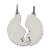 Sterling Silver Satin Antiqued 2-Piece Mizpah Pendant