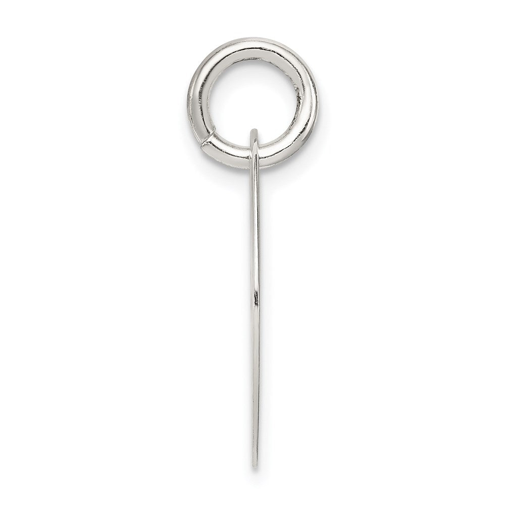 Sterling Silver Polished Enamel Hope Pendant