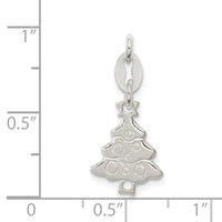 Sterling Silver Polished Christmas Tree Charm