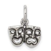 Sterling Silver Antiqued Comedy/Tragedy Face Charms