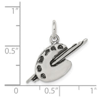 Sterling Silver Antiqued Artist Palette Charm