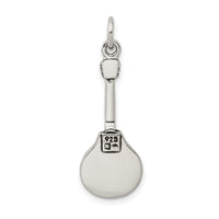 Sterling Silver Antiqued Mandolin Charm