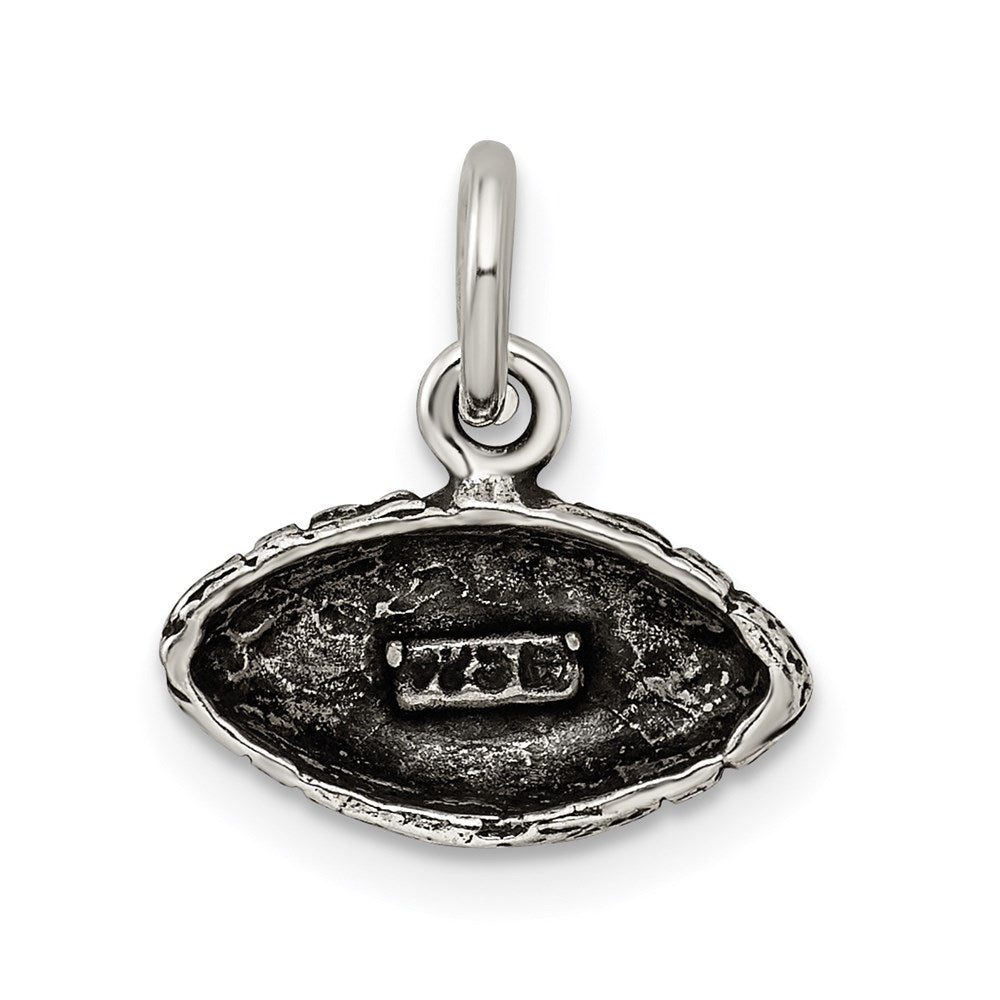 Sterling Silver Antiqued Football Charm