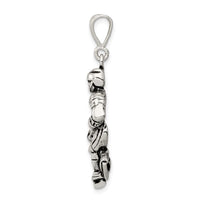 Sterling Silver Antiqued Hockey Player Charm
