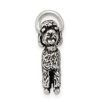 Sterling Silver Antiqued Poodle Charm