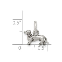 Sterling Silver Antiqued Dog Charm