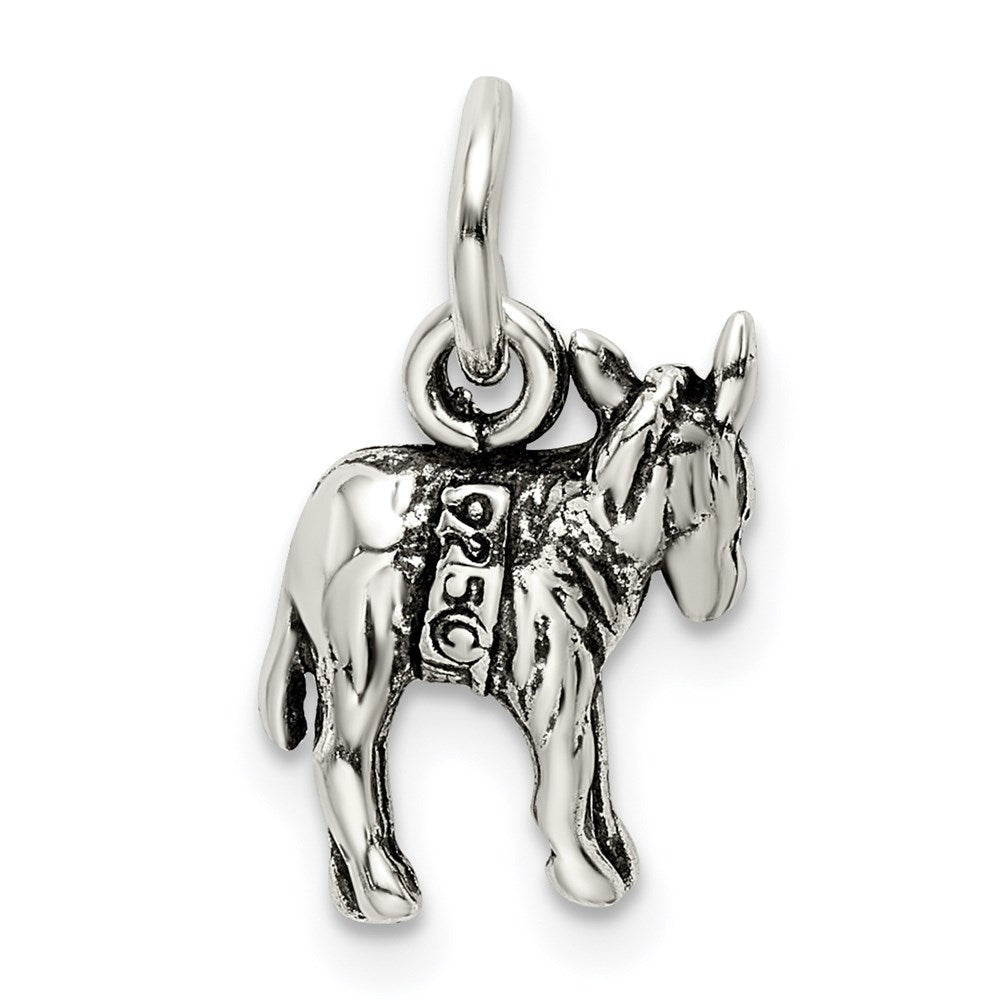 Sterling Silver Antiqued Donkey Charm