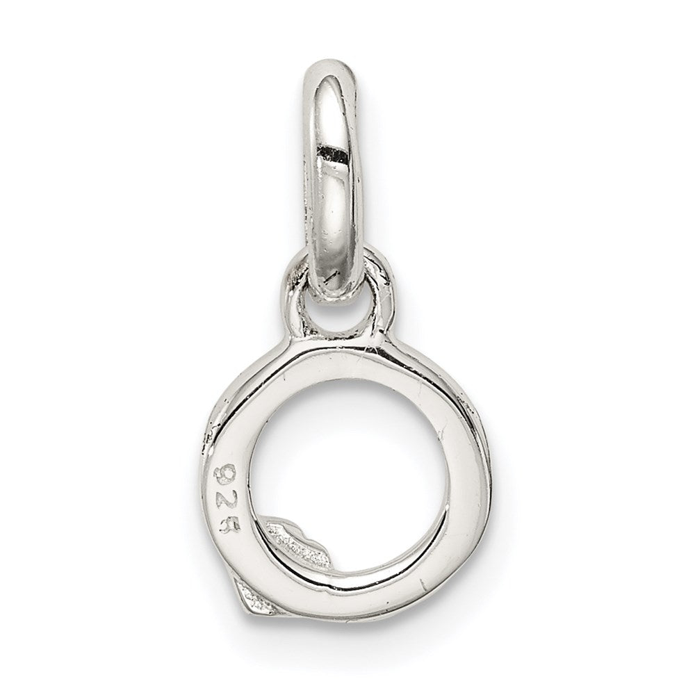 Sterling Silver Letter O with Enamel Pendant