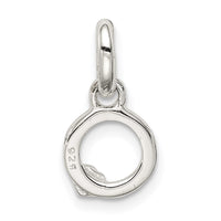 Sterling Silver Letter O with Enamel Pendant
