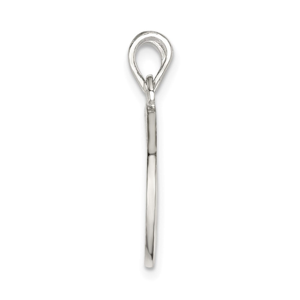Sterling Silver Polished Mini I Love You Break Apart Heart Pendant
