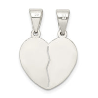 Sterling Silver Polished Te Amo Break Apart Heart Pendant