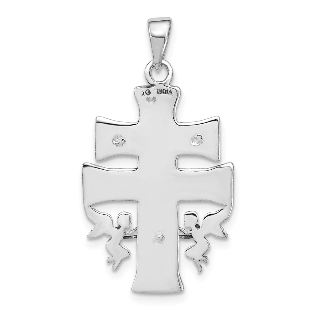 Sterling Silver Antiqued Mini Caravaca Crucifix Pendant