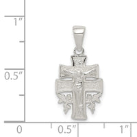 Sterling Silver Polished Mini INRI Crucifix Pendant