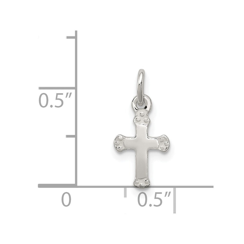 Sterling Silver Polished Cross Charm