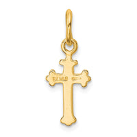 Sterling Silver Gold-tone Polished Small Cross Pendant