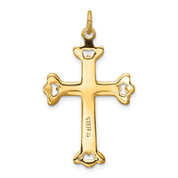 Sterling Silver Platinum-plated & Gold-tone Cross Pendant