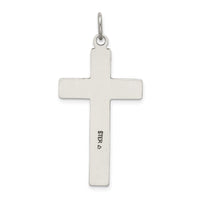 Sterling Silver Antiqued & Satin Cross Pendant