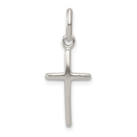 Sterling Silver Polished Cross Charm