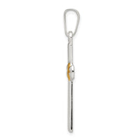 Sterling Silver & Gold-plated Polished Latin Cross Pendant