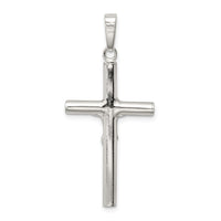Sterling Silver Polished Hollow Crucifix Cross Pendant