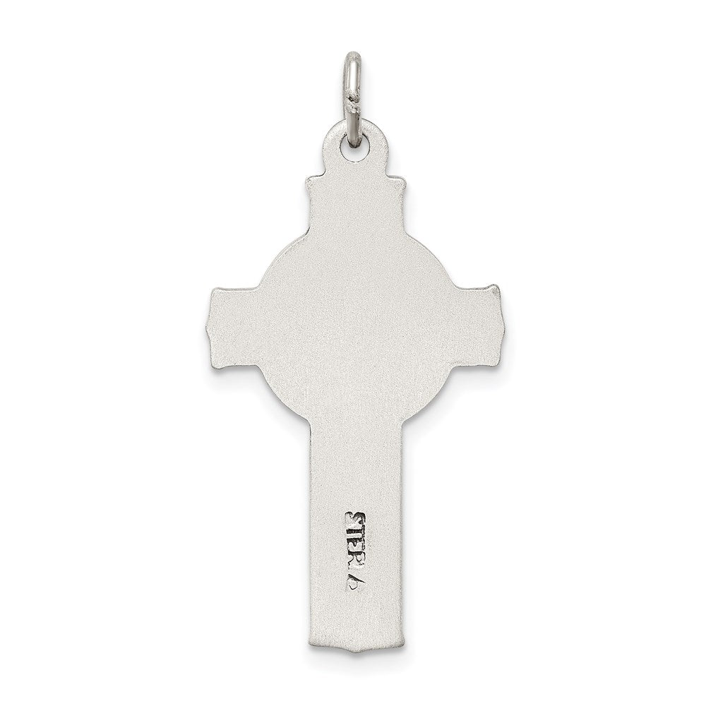 Sterling Silver Antiqued Irish 4-Way INRI Crucifix Cross Pendant
