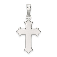 Sterling Silver Polished Textured Crucifix Pendant