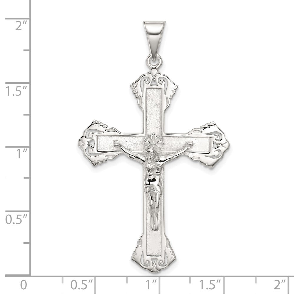 Sterling Silver Polished Crucifix Pendant