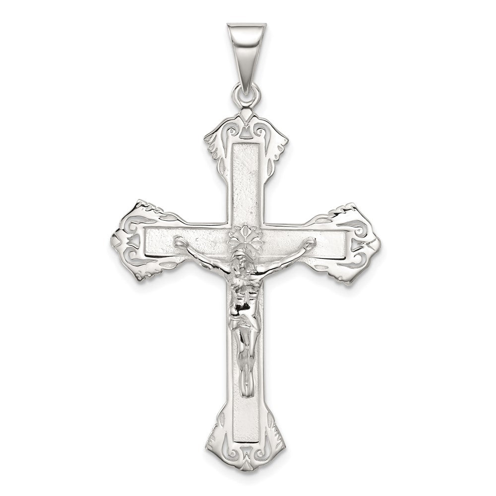 Sterling Silver Polished Crucifix Pendant