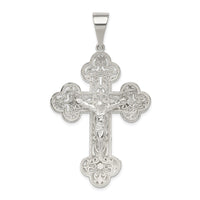 Sterling Silver Polished Crucifix Pendant