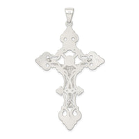 Sterling Silver Polished Large INRI Crucifix Pendant