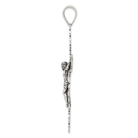 Sterling Silver Antiqued Large INRI Crucifix Pendant