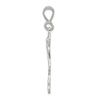 Sterling Silver Polished & Textured St. Lazarus Pendant