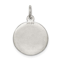 Sterling Silver Polished & Textured Small Raphael Angel Pendant