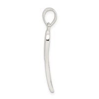 Sterling Silver Polished and Textured Angel Wing Pendant