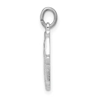 Sterling Silver Platinum-plated Polished Chamseh/Hamsa Pendant